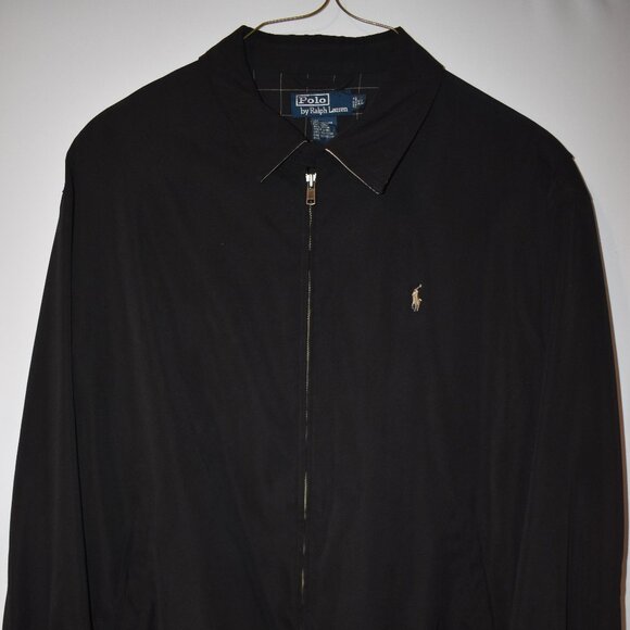 Polo Ralph Lauren Other - Vintage 90s Polo Ralph Lauren Mens XL Black Plaid Lined Full Zip Up Jacket